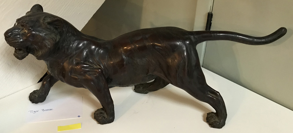 bronze tiger sculpture 949-689-2047