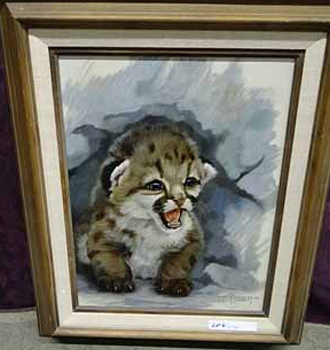 cougar cat painting  949-715-0308