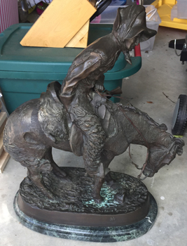 after Frederic Remington bronze 949-715-0308