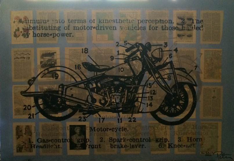 Peter Tunney Motorcycle art 949-715-0308
