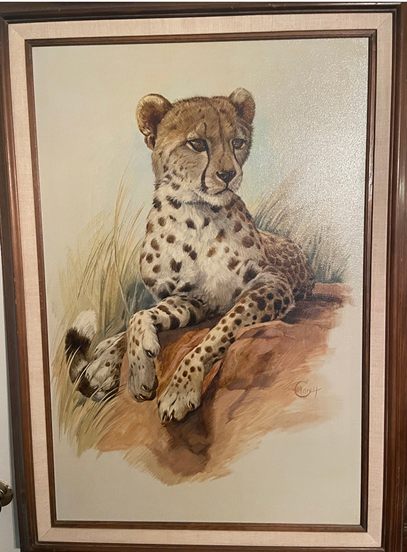 949-689-2047 Cherry Clancy art cheetah