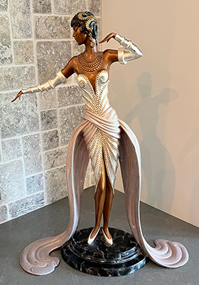 949-689-2047 Ert&eacute; Belle due Ball bronze sculpture