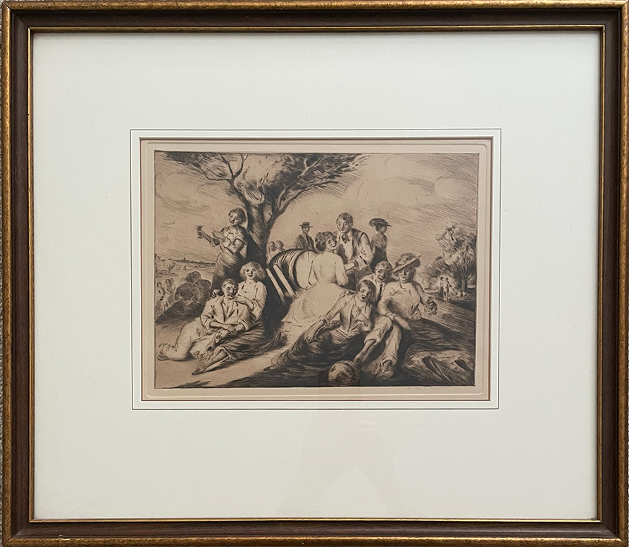 949-689-2047 artist Frank van Sloun etching