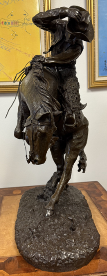 949-689-2047 Frederic Remington bronze Rattlesnake