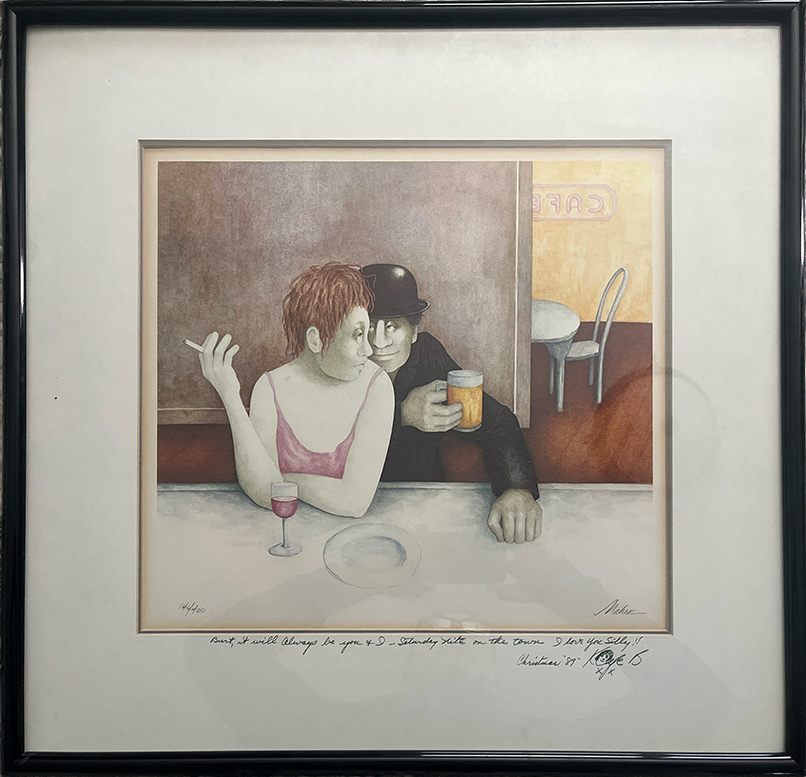 949-689-2047 Lucille Maher Caf&eacute; Scene art