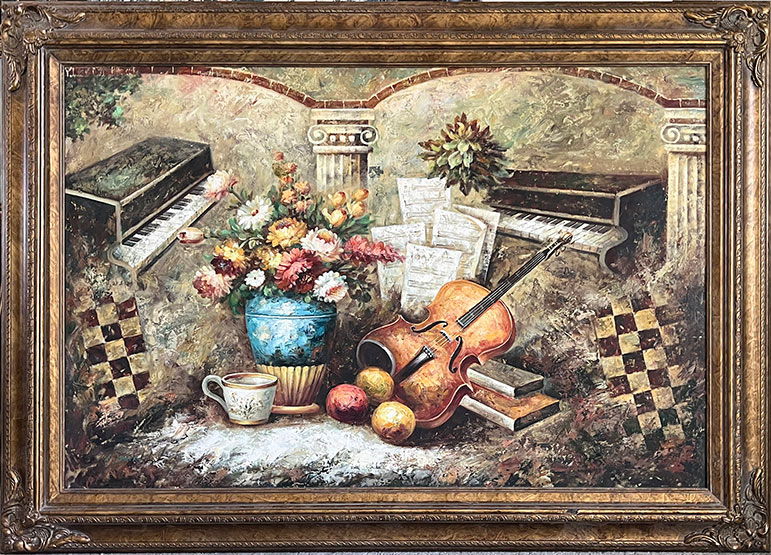 949-689-2047 still life violin piano