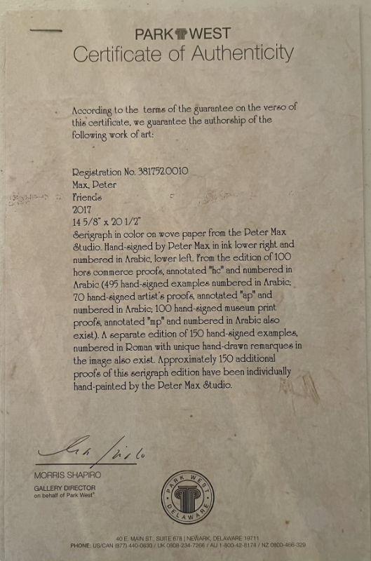 949-689-2047 Peter Max Angel