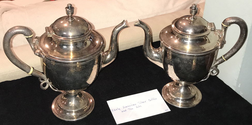 antique silver teapots 949-689-2047
